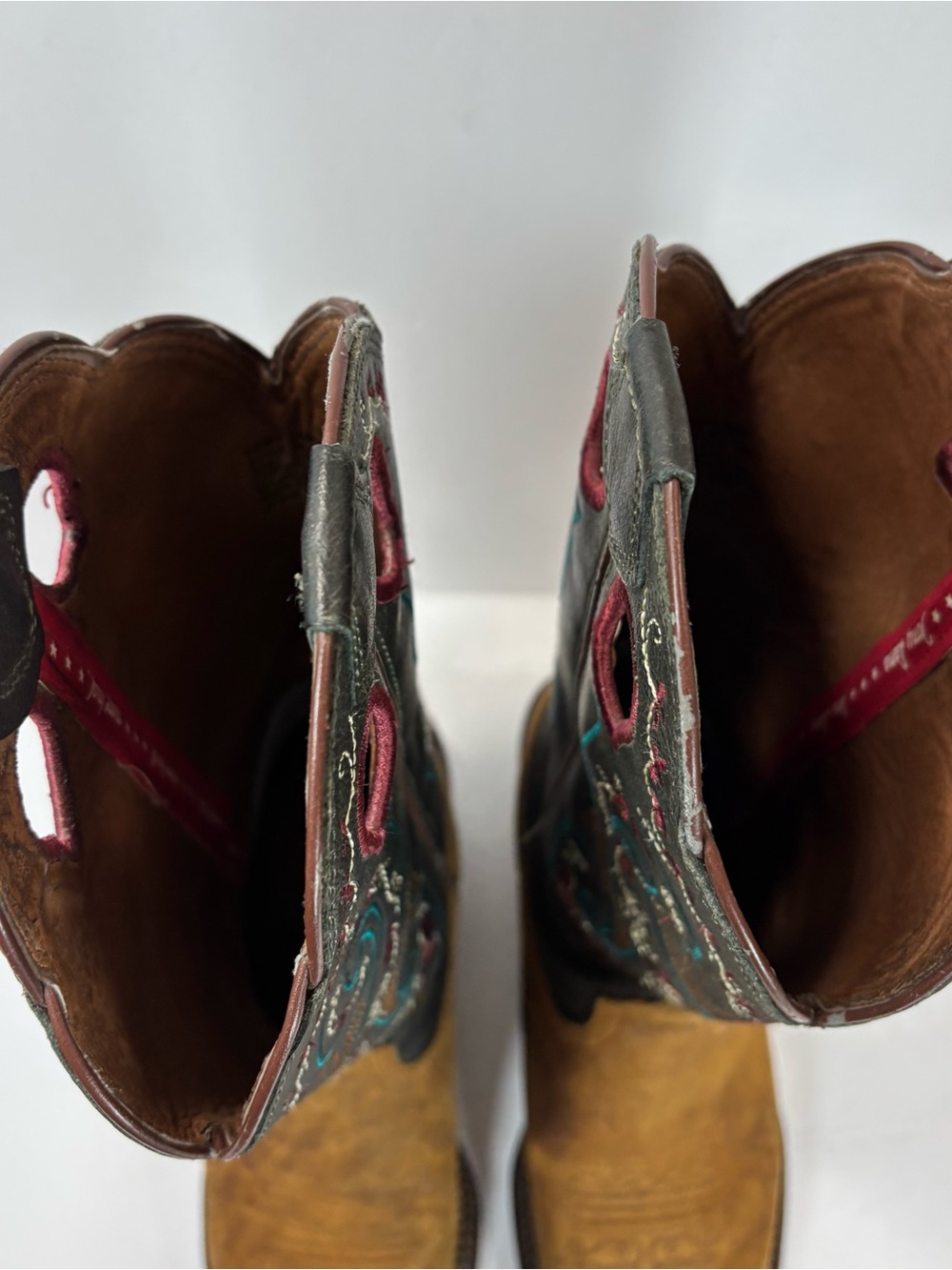 Tony Lama Women’s Embroidered Western Boots Sz 7.5 B Boho Leather Colorful 2025L - Picture 10 of 13